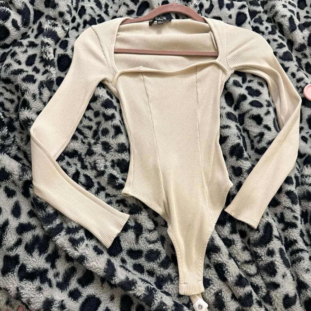 Lulu's Cream Long Sleeve Bodysuit